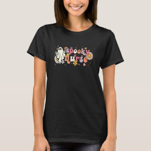 Florale Gruselige Krankenschwester Geist Student H T-Shirt