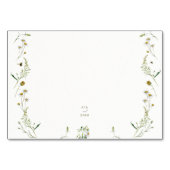 Florale Hochzeit Dankeskarten – Bearbeitbare Namen Tischnummer (Rückseite)