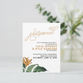 Florale Hochzeit Postkarte verschoben (Stehend Vorderseite)