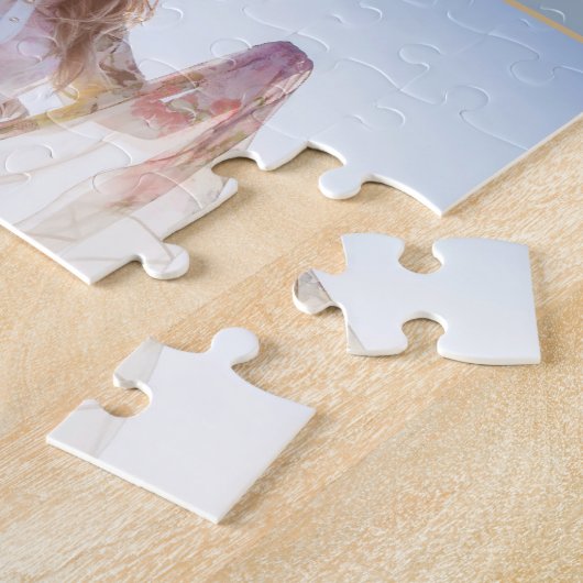 Florale Hochzeit spart das Datum des Puzzles (Seite)