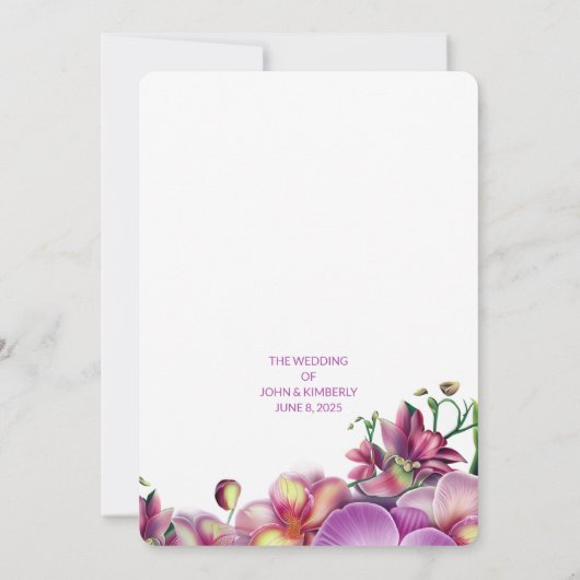 Florale Hochzeit Speichern Sie die Datumskarte Save The Date (Rückseite)