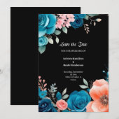 Florale Hochzeit Speichern Sie die Datumskarte Save The Date (Vorne/Hinten)