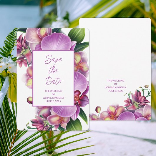 Florale Hochzeit Speichern Sie die Datumskarte Save The Date