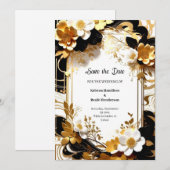 Florale Hochzeit Speichern Sie die Datumskarte Save The Date (Vorne/Hinten)