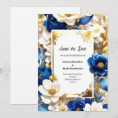 Florale Hochzeit Speichern Sie die Datumskarte Save The Date (Vorne/Hinten)