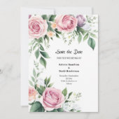 Florale Hochzeit Speichern Sie die Datumskarte Save The Date (Vorderseite)