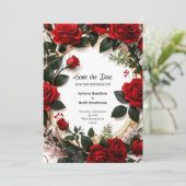 Florale Hochzeit Speichern Sie die Datumskarte Save The Date (Stehend Vorderseite)