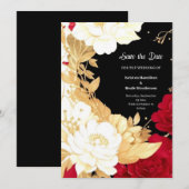 Florale Hochzeit Speichern Sie die Datumskarte Save The Date (Vorne/Hinten)