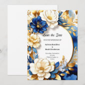 Florale Hochzeit Speichern Sie die Datumskarte Save The Date (Vorne/Hinten)