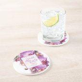 Florale Hochzeiten speichern das Datum Getränkeuntersetzer (Seite)