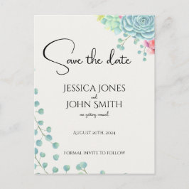 Florale Hochzeitsankündigung botanische Wasserfarb Ankündigungspostkarte