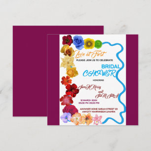 Florale Hochzeitsdusche-Einladung, Wildflower-Hoch Einladung