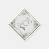 Florale Hochzeitsdusche Servietten – Benutzerdefin (Ecke)