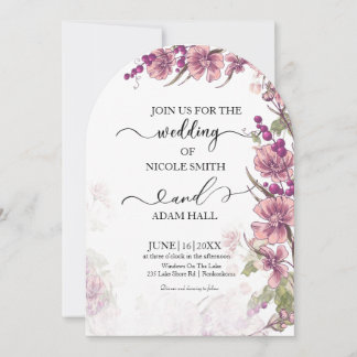 Florale Hochzeitseinladung Einladung