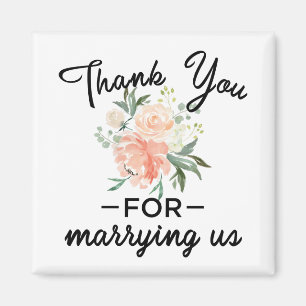 Florale Hochzeitszeremonienmeister Danke Kühlschra Magnet