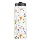 Florale Hübsche Blume Muster Thermal Tumbler Thermosbecher (Vorderseite)
