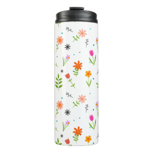 Florale Hübsche Blume Muster Thermal Tumbler Thermosbecher