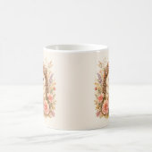 Florale Igel-Wasserfarbenkunst Kaffeetasse (Mittel)