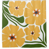 Florale Illustration Duschvorhang (Vorderseite)