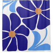 Florale Illustration Duschvorhang (Vorderseite)