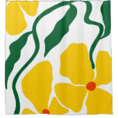 Florale Illustration Duschvorhang (Vorderseite)