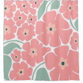 Florale Illustration Duschvorhang (Vorderseite)