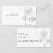 Florale Illustration Florist Business Card Visitenkarte (Vorne/Hinten)