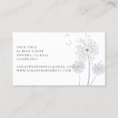 Florale Illustration Florist Business Card Visitenkarte (Rückseite)