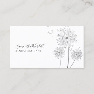 Florale Illustration Florist Business Card Visitenkarte