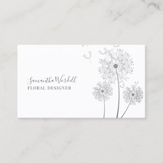 Florale Illustration Florist Business Card Visitenkarte (Vorderseite)