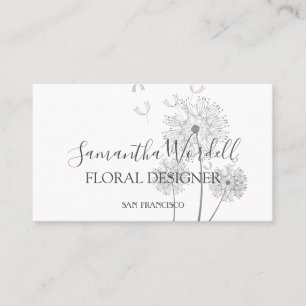 Florale Illustration Florist Business Card Visitenkarte