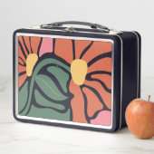 Florale Illustration Metall Brotdose (Beispiel)