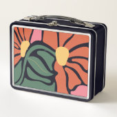 Florale Illustration Metall Brotdose (Vorderseite)