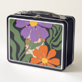 Florale Illustration Metall Brotdose (Vorderseite)