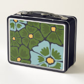Florale Illustration Metall Brotdose (Rückseite)