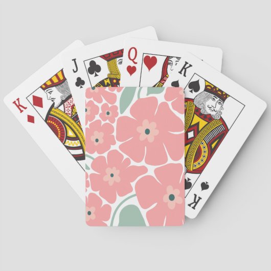 Florale Illustration Spielkarten (Rückseite)
