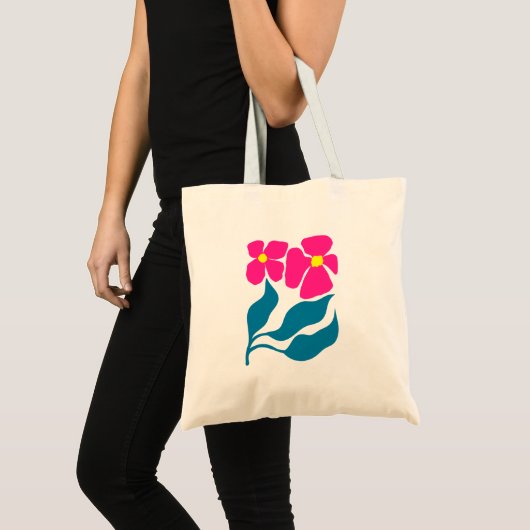 Florale Illustration Tragetasche (Vorderseite (Produkt))