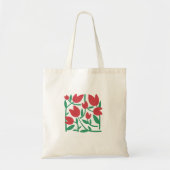 Florale Illustration Tragetasche (Vorne)