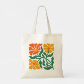 Florale Illustration Tragetasche (Rückseite)
