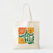 Florale Illustration Tragetasche (Vorne)