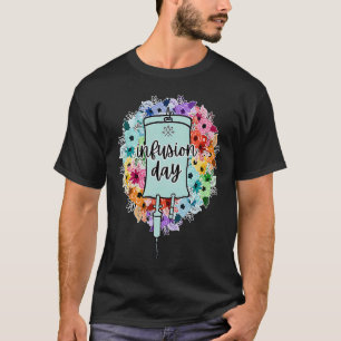 Florale Infusionstags-Therapiekrankenschwester Min T-Shirt