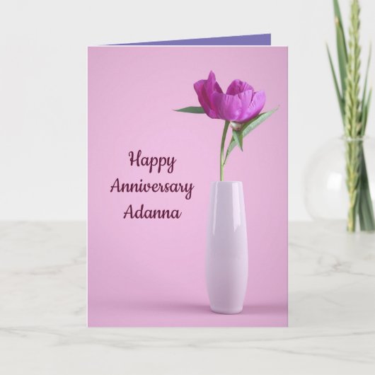 Florale Jubiläumsmitteilung Feiertagskarte (Vorderseite)