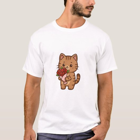 Florale Katzenliebe Box T-Shirt (Vorderseite)