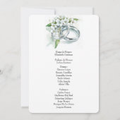 Florale Kirche Spanische Hochzeit   Einladung (Rückseite)