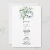 Florale Kirchen-Spanische Hochzeit Einladung (Rückseite)