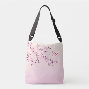 Florale Kirschblüten Rosa Weiblich Tragetaschen Mit Langen Trägern