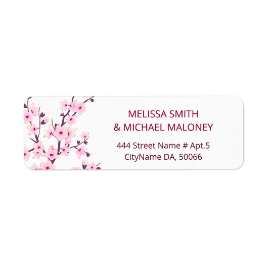 Florale Kirschblüten Rosa Weiß |  Hochzeit (Vorne)