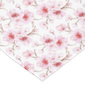 Florale Kirschblüten Rosa Weiß Tischdecke (Schrägansicht)