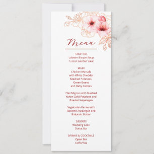 Florale Kirschblüten-Rosa Weiße Hochzeit Einladung