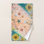 Florale, Korallen und Muscheln Badhandtuch Set (Handtuch)